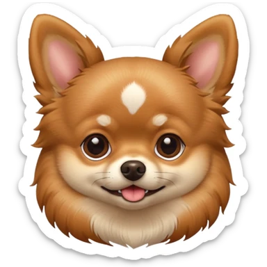 Dog with Pomeranian body and chihuahua head  sticker