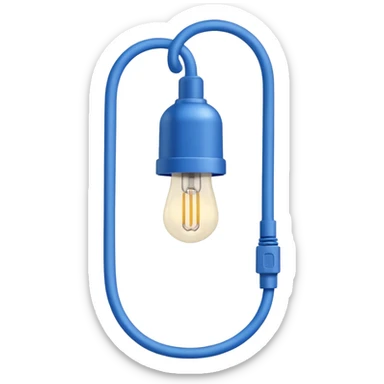Hanging Light Cable blue  sticker