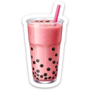 bubble tea made with watermelon juice sticker