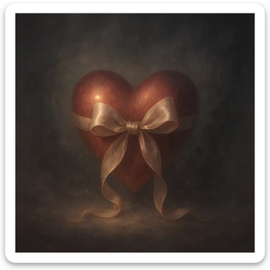 heart with a bowMystify sticker