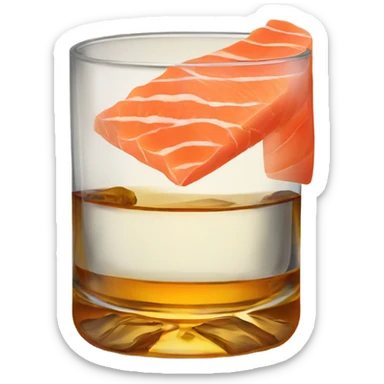 Whiskey and smoked salmon sticker