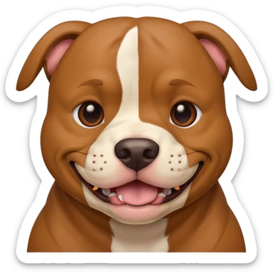 Pitbull dog Happy face. sticker