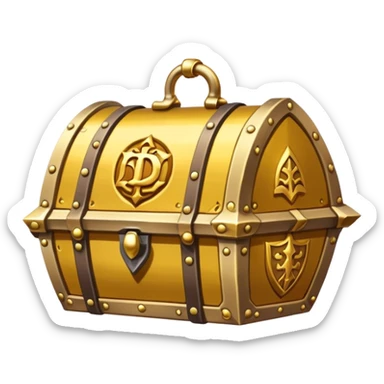 dnd item icon, medieval, gold icon sticker
