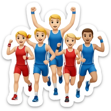 athletic celebration sticker