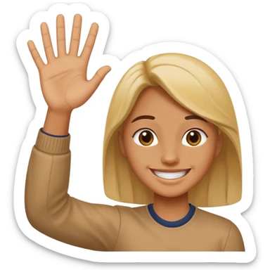 Face with person giving themselves a high five sticker