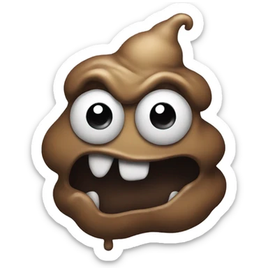 Poop monster  sticker