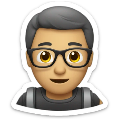 persona escribiendo en el celular sticker