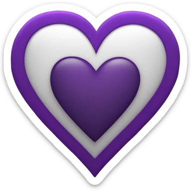 Dark purple heart sticker