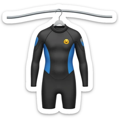 wetsuit hang on a hanger full sticker