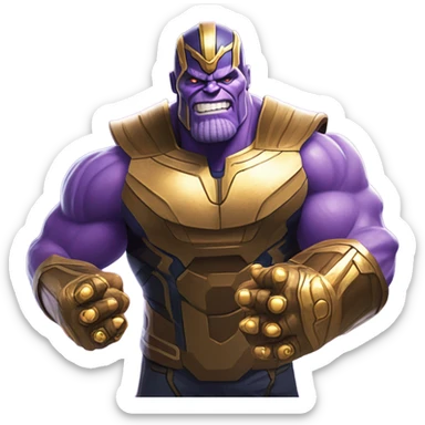Thanos from squid game flipping someone off sticker