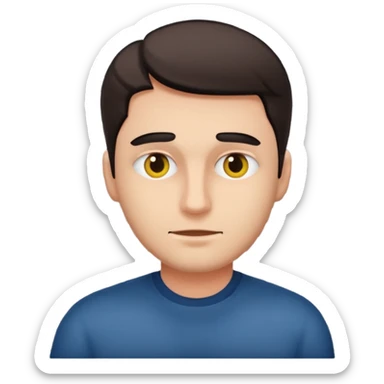 Male peeking through the blinds  sticker