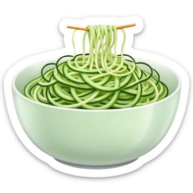 bowl of cucumber noodles sticker