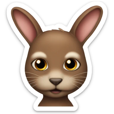 Brown belier bunny  sticker