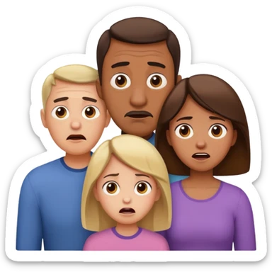 HAZ UNA FAMILIA GRITANDO, MI NOVIA, MI OPAPA. MI MAMA Y YO sticker