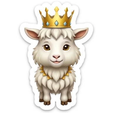 goat with crown sticker