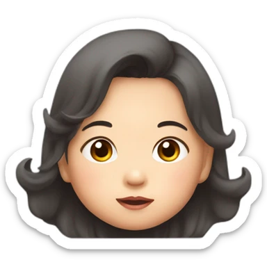 asian baby in a plain frame sticker