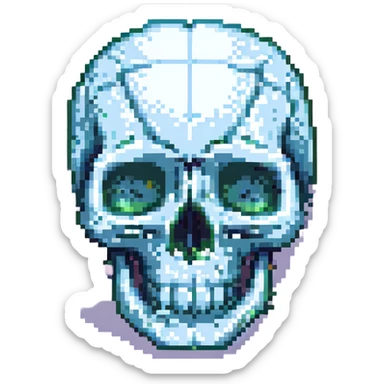 attractive skull sticker