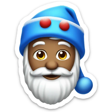 Santa Claus with blue hat sticker