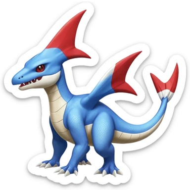 Shiny Koraidon-Latios-Marowak-Gabite-Fakémon-hybrid-creature (full body)  sticker
