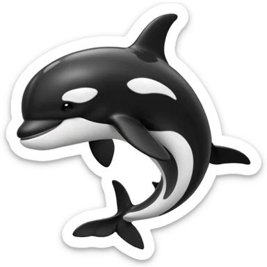 Orca without the eyes sticker