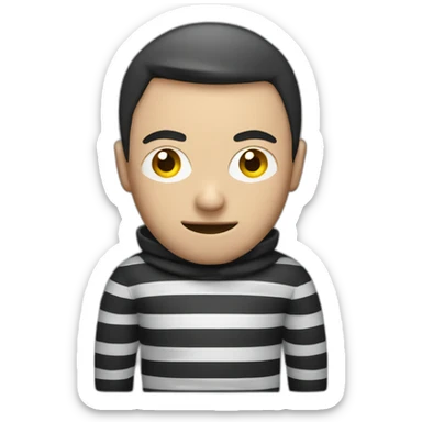 Burglar with striped jumper sticker