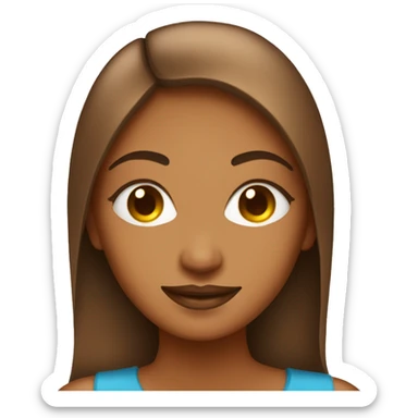 Water droplets on brown woman  sticker