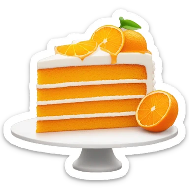 Orange aesthetic cake  sticker