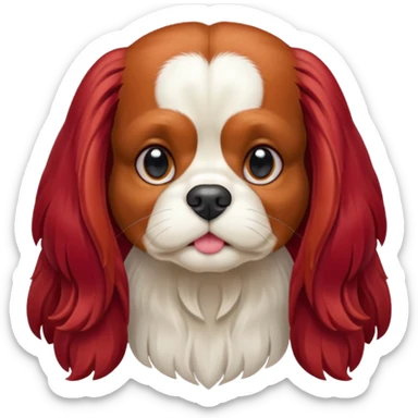 ruby colored king charles cavalier sticker