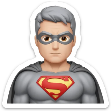 Gray superhero. make sure no logo in chest  sticker