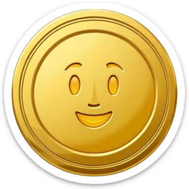 create a gold coin sticker