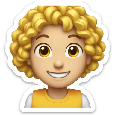 Emoji de cara feliz con boca de con ganas sticker