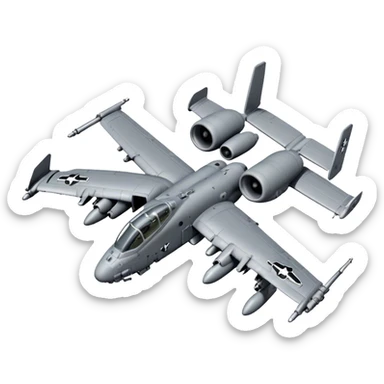 A-10 Thunderbolt II - Fairchild Republic (Grey) sticker
