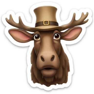 A well educated moose sticker