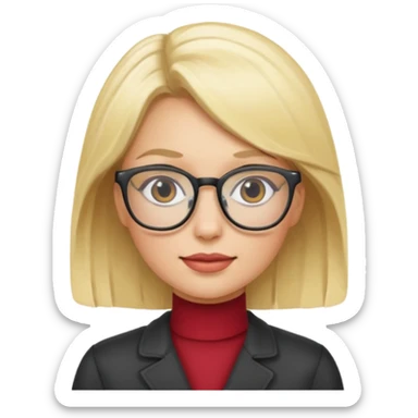 mulher loira com oculos sticker