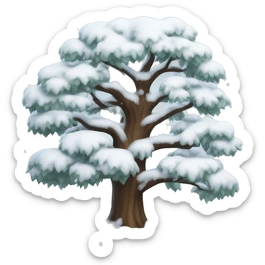 snowy tree sticker