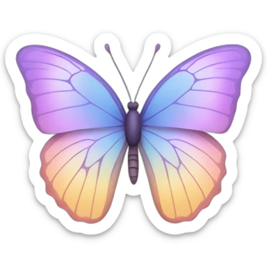 Pastel gradient hue butterfly sticker