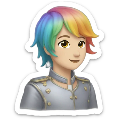 Dauphin arc en ciel sticker