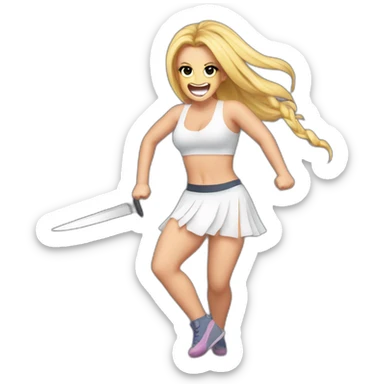 Britney Spears dancing with knifes sticker