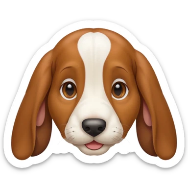 smile Basset Hound baby sticker