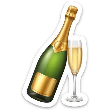 Champagne bottle sticker