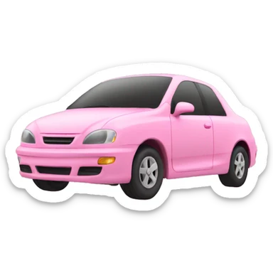 Car pink with hearts  sticker