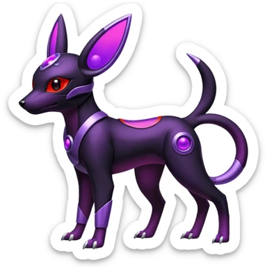 Futuristic Umbreon-Houndoom-Genesect-Pokémon-Fakémon-hybrid-creature sticker