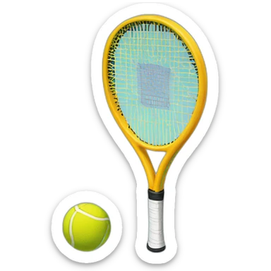raquette de tennis sticker