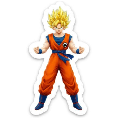Goku emoji of kamehameha sticker