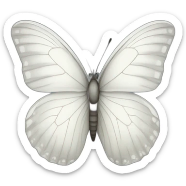 white butterfly  sticker