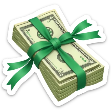 a bundle of money sticker