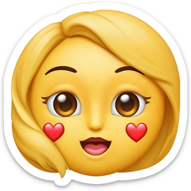 Emoji clin d’œil qui fais un bisous cœur  sticker