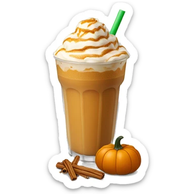 Pumpkin spiced frappe  sticker