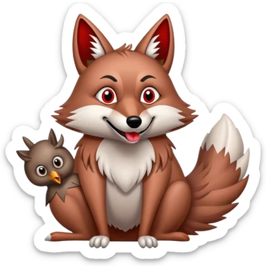 the coyote heat the sparrow and poop sticker