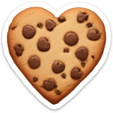 Cookie heart sticker